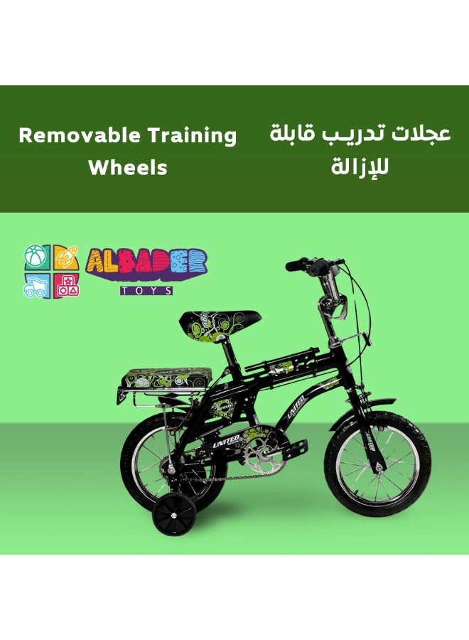 AL BADER Rambo Freestyle Kids Bike with Adjustable Seat, 12 Inch Rambo Children Bikes for Kids Age 3-6 Years With Passenger Rear Seat, Kids Bike With Hand Brake and Two Flashing Training Wheels - Image 3
